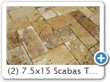 (2) 7.5x15 Scabas Traverten