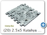 (20) 2.5x5 Kutahya Blue