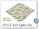 (31) 2.5x5 Light-Classic Mix Travertine