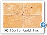 (4) 15x15  Gold Traverten